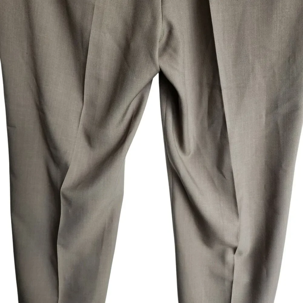 ​Haggar E-Clo Stria Dress Pants Men 40x29 Taupe Brown Classic Fit NWT Repreve